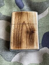 1997 Vintage Zippo Lighter - Wood Grain Finish - One of a Kind picture