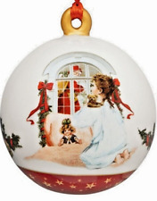 Retired Villeroy&Boch Excited Children  Waiting for🎅@ Window Christmas Ornament picture
