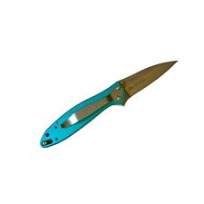 Kershaw Leek 1660 Teal Blue Speed-Safe Assisted Opening Knife picture