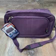5 Cities Carry On Cabin Bag Plum Holdall 16x10x8, Straps Key Padlock picture