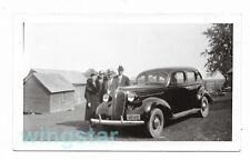 New 1937 Plymouth Car 1930s Old Photo Vintage MN License Plate Fur Collar Cabins picture