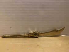 Vintage 7” Long Solid Brass Dragons Head Sword Blade Letter Opener Made In Korea picture