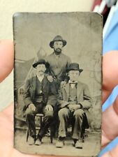 Tintype Photo Three Men All Wearing Hats picture