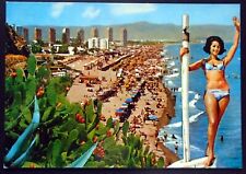 1960s “Bienvenidos a la Playa” Woman in Bikini Waves Hello, Torremolinos, Spain picture