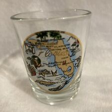 Vintage Souvenir FLORIDA SHOT GLASS Orlando Cocoa Beach Key West Tallahassee +++ picture