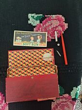 Vintage 1900s Pencil Box With Vintage Pencil And Accessories  picture