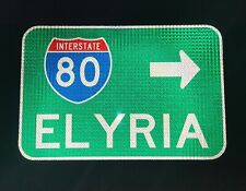 ELYRIA Interstate 80 OHIO route road sign 18