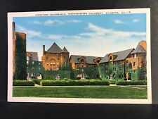Linen Postcard Evanston IL -  Dormitory Quadrangle North Western University picture