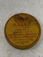 Vtg 666 Salve Monticello Drug Co. Metal Tin picture