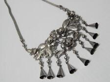 VINTAGE SUPERB QLTY ORNATE MEXICAN STERLING SILVER NECKLACE FROM OAXACA A+ GIFT picture