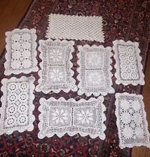 Vintage Crochet Ivory Placemats Doilies Set Of 8 Mixed Beautiful Christmas picture