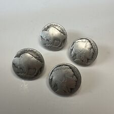 4 Vintage Buffalo Nickel Buttons 20mm  picture