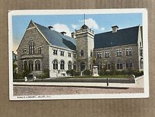 Postcard Joliet IL Illinois Public Library Vintage 1917 PC picture