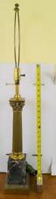 Vintage Electric Lamp Brass & Marble hk picture