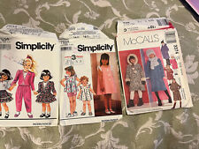 3 Vintage kids sewing patterns common size 5 and 6 uncut picture