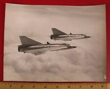 VINTAGE PHOTOGRAPH AIRPLANE AIRCRAFT SWEDISH AIR FORCE SK35A SAAB 35 DRAKEN JET picture