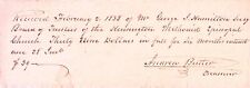 1838 Kensington Methodist Episcopal Church Loan Repayment Hand Written picture
