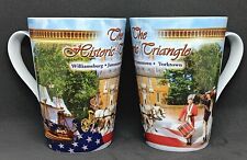 2 Historic Triangle Williamsburg Jamestown Yorktown BICAST JHC Coffee Mugs Vtg  picture