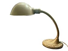 Vintage 1920s Style Industrial DESK LAMP Cast Iron Art Deco Gooseneck Works picture