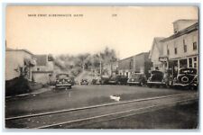 c1940 Main Street Classic Cars Road Norridgewock Maine Vintage Antique Postcard picture