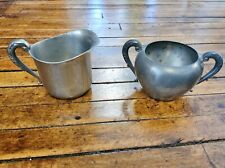 Vintage Pewter Mulholland 1975 Sugar and 1976 Creamer picture