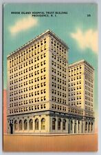 Postcard The Hospital Trust Building, Providence RI  lINEN Unposted picture