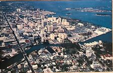Miami Aerial View Florida Postcard c1950 picture