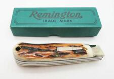 G47) NEW IN BOX 1991 REMINGTON R1128 FOLDING KNIFE SALES MEETING STAG picture