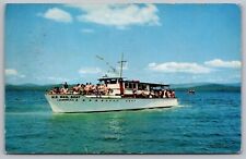 Lakeport New Hampshire US Mail Boat Uncle Sam II Chrome Cancel WOB Postcard picture