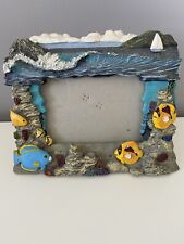 Vintage Figi Frame 1994 3D Hand Painted Tropical Fish Aquarium Fits 3 x 5 picture