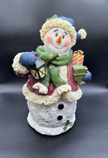 Vtg Holiday Snowman w/Light Display Inside (Untested) (A/C Missing) 12