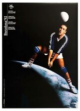 Original 1992 Barcelona Olympic Games Retro Sports Poster - Volleyball Player picture