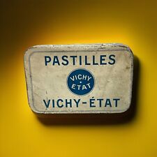 Antique Vintage French Pastilles Vichy-Etat Tin Box Throat Lozenges picture