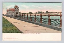 Postcard The Reservoir Louisville Kentucky Building illustrated glitter Accents picture