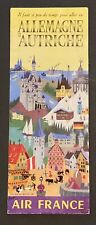 Vintage 1954 Air France Travel Airline Brochure To Germany Austria In French picture