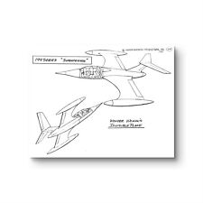 Wonder Woman's Invisible Plane Original Production Model Sheet, SSV1066 picture