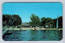 Whitehall MI-Michigan, White Lake Villa Resort & Cottages, Vintage Postcard picture