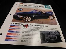 1997+ BMW M Roadster Spec Sheet Brochure Photo Poster picture