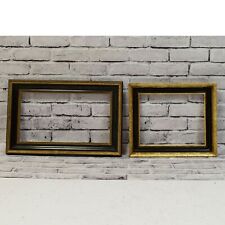 Ca.1900-1930 Set of 2 old wooden frames dimensions: 16.5 x 9.2 in inside picture