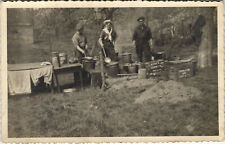 PC SCOUTING, COOKING IN THE CAMP, Vintage REAL PHOTO Postcard (b28589) picture