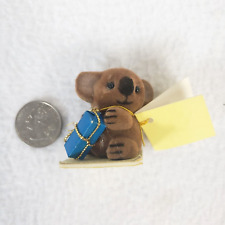 Miniature Koala Bear figurine Flocked Hamilton Presents 1.5in Vintage picture