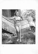 AS SHE WAS IN SUMMER Woman SMALL FOUND PHOTO Original VINTAGE b+w 312 42 I picture