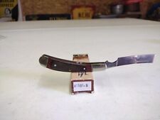 Vintage Parker Edwards 1501 Wood Handle Single Straight Razor Folding Knife &Box picture