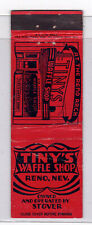 VINTAGE MATCHCOVER (FRONT STRIKE) TINY'S WAFFLE SHOP RENO, NEVADA picture
