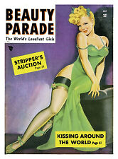 Vintage Beauty Parade Mag cover pinup pin-up July 1949 sexy girl lingerie picture