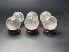 31mm / 2pcs Clear Quartz Sphere With Stand. picture