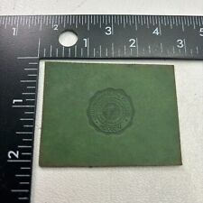 Vintage c 1910s OHIO UNIVERSITY Green Tobacco Leather Patch 39RI picture