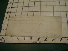Orig Receipt -- 1867 for 6 year old HORSE -- to A L Walker  picture