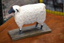 David Harden Sheep Cream Primitive Folk Art Resin Sculpture Figurine Signed picture