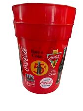 Coca Cola Red Graphic Plastic  Tumbler Cup 2pc picture